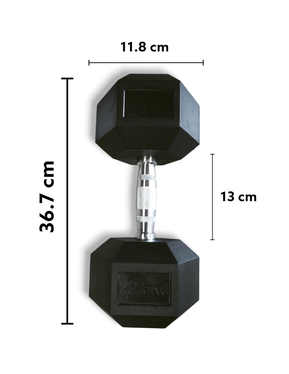 Set mancuernas de peso fijo 22.5 kg 2 piezas 5