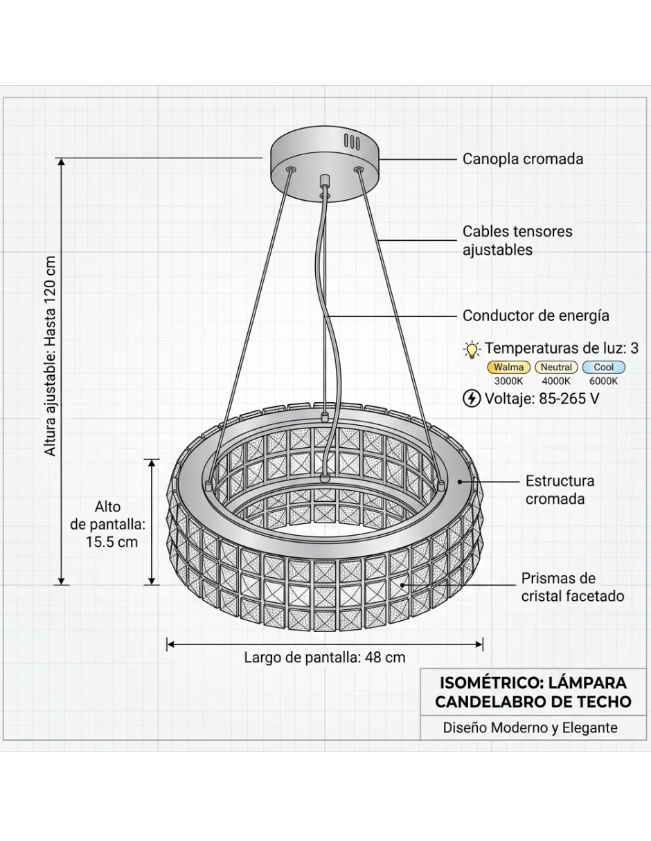 Lampara colgante LED 8