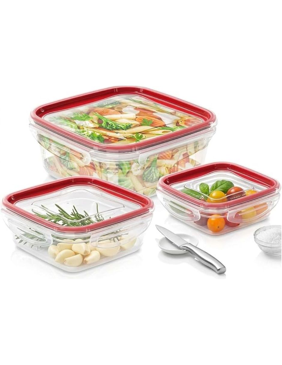 Kit de contenedores de plástico 3 piezas 1