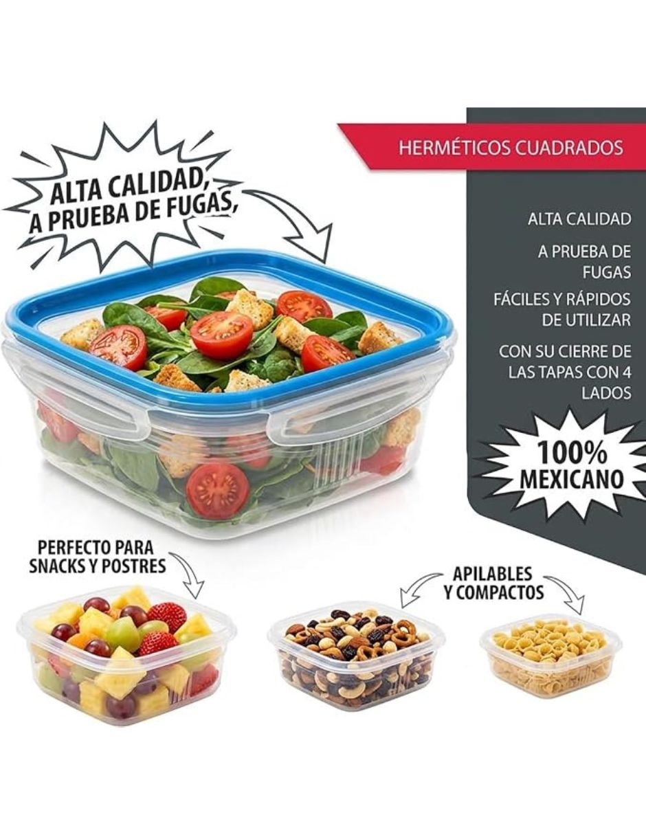 Kit de contenedores de plástico 3 piezas 3
