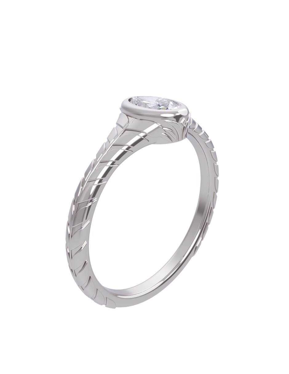 Anillo de compromiso de oro 14 k Eternidad 2026 3