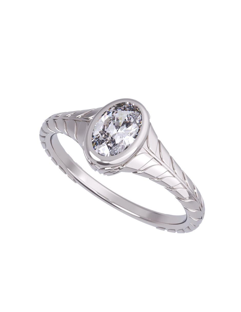 Anillo de compromiso de oro 14 k Eternidad 2026 4