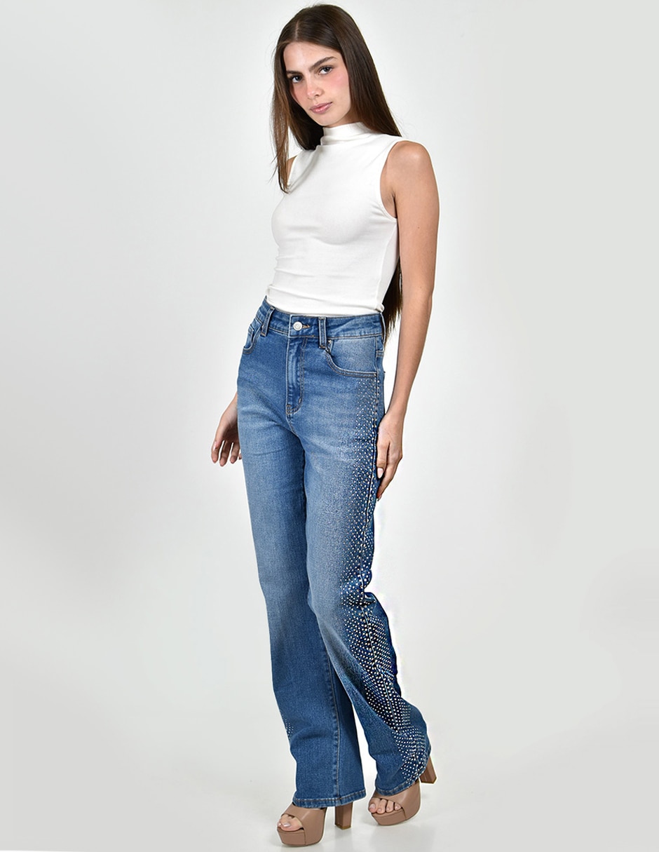 Jeans straight j-ch-zh-0214-denim para mujer Jeans straight j-ch-zh-0214-denim para mujer