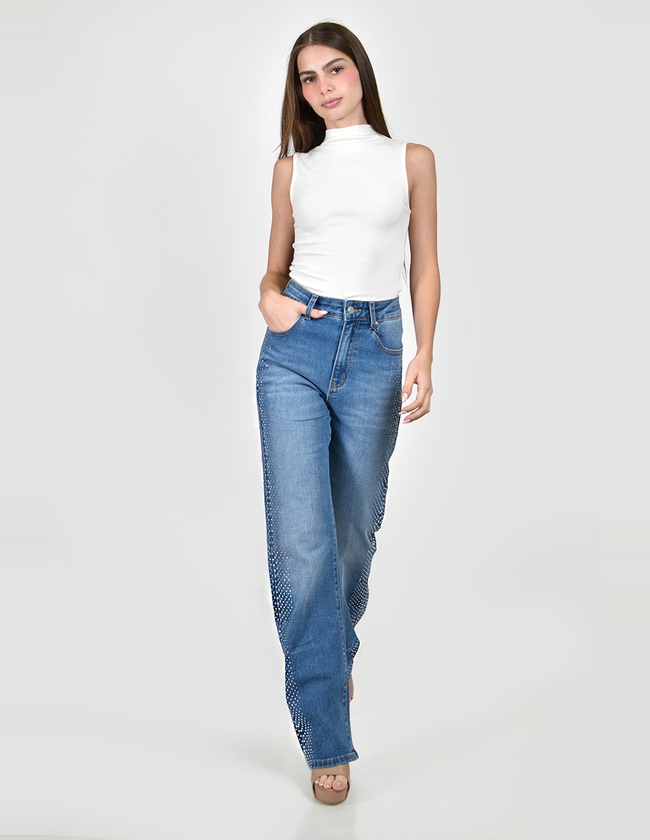 Jeans straight j-ch-zh-0214-denim para mujer 5