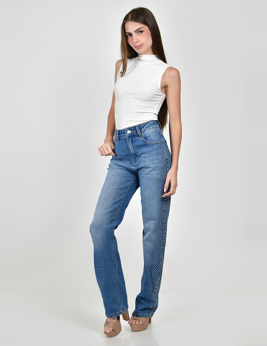 Jeans straight j-ch-zh-0214-denim para mujer 6