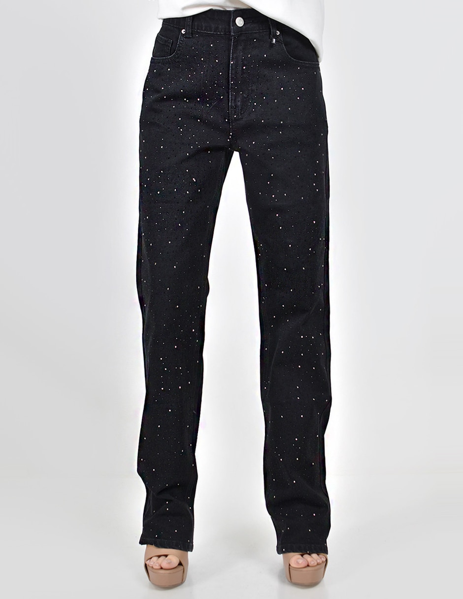 Jeans straight j-ch-zh-0221-negro para mujer Jeans straight j-ch-zh-0221-negro para mujer
