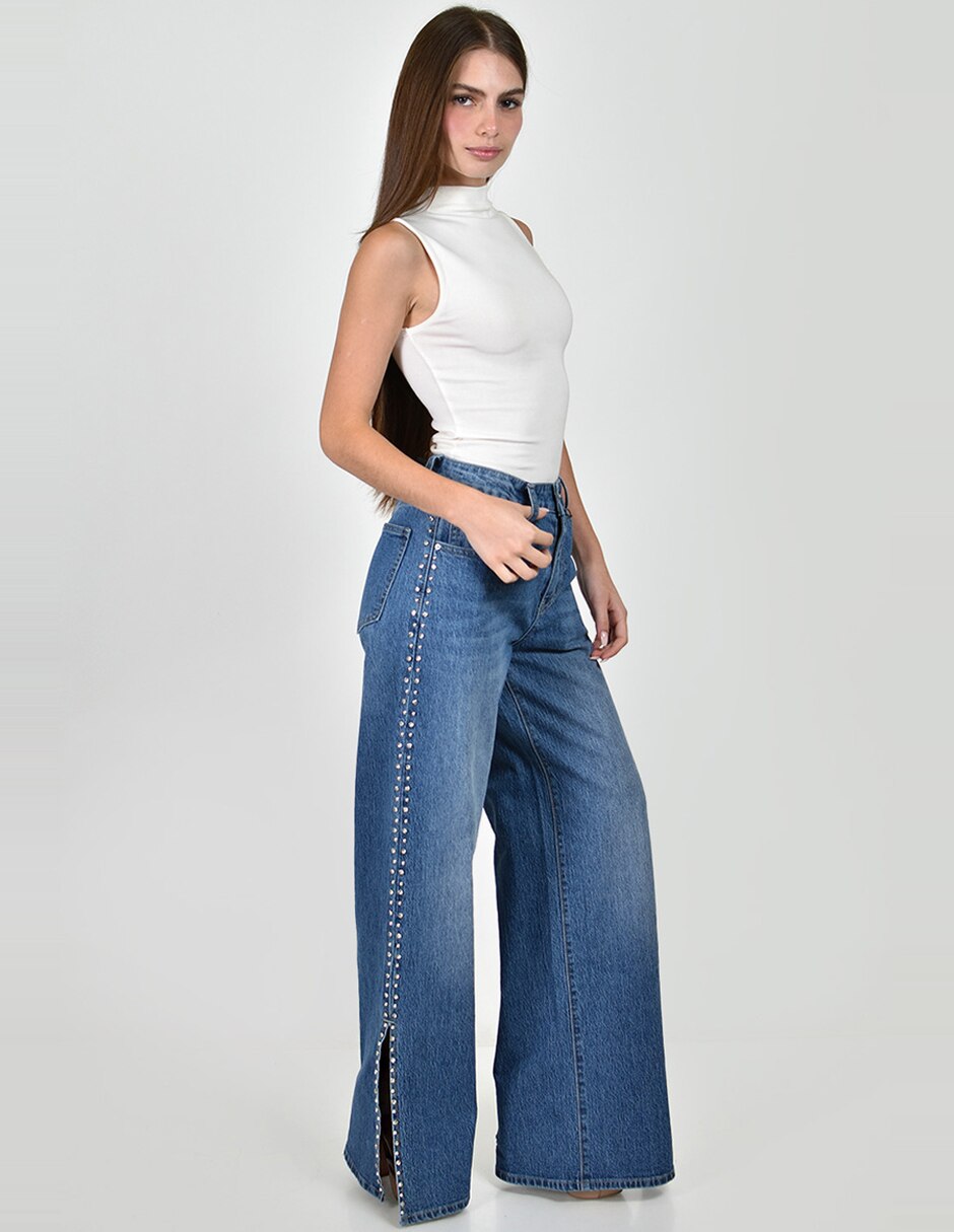 Jeans wide leg j-ch-zh-0215-denim-tr para mujer 5