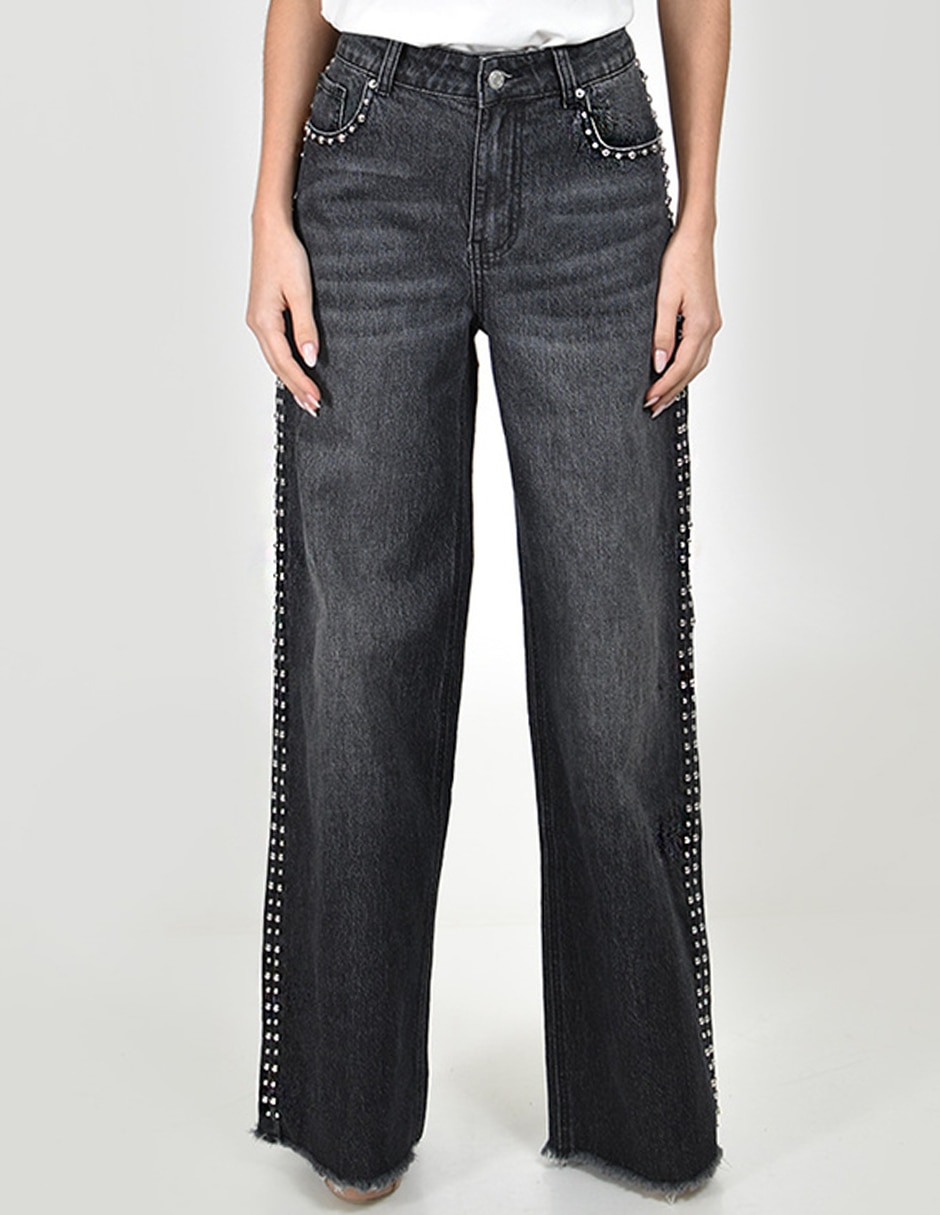 Jeans wide leg j-ch-zh-0210-negro-tr para mujer Jeans wide leg j-ch-zh-0210-negro-tr para mujer