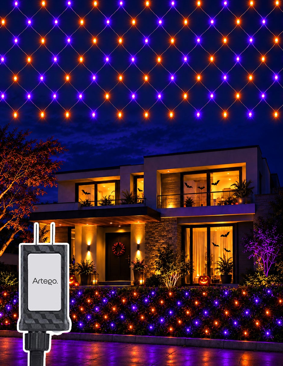 Serie luces LED de Halloween Voodoo Cascada con 200 focos