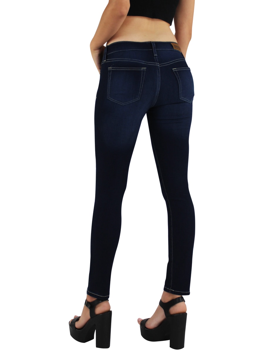 Jeans skinny media cintura para mujer 2