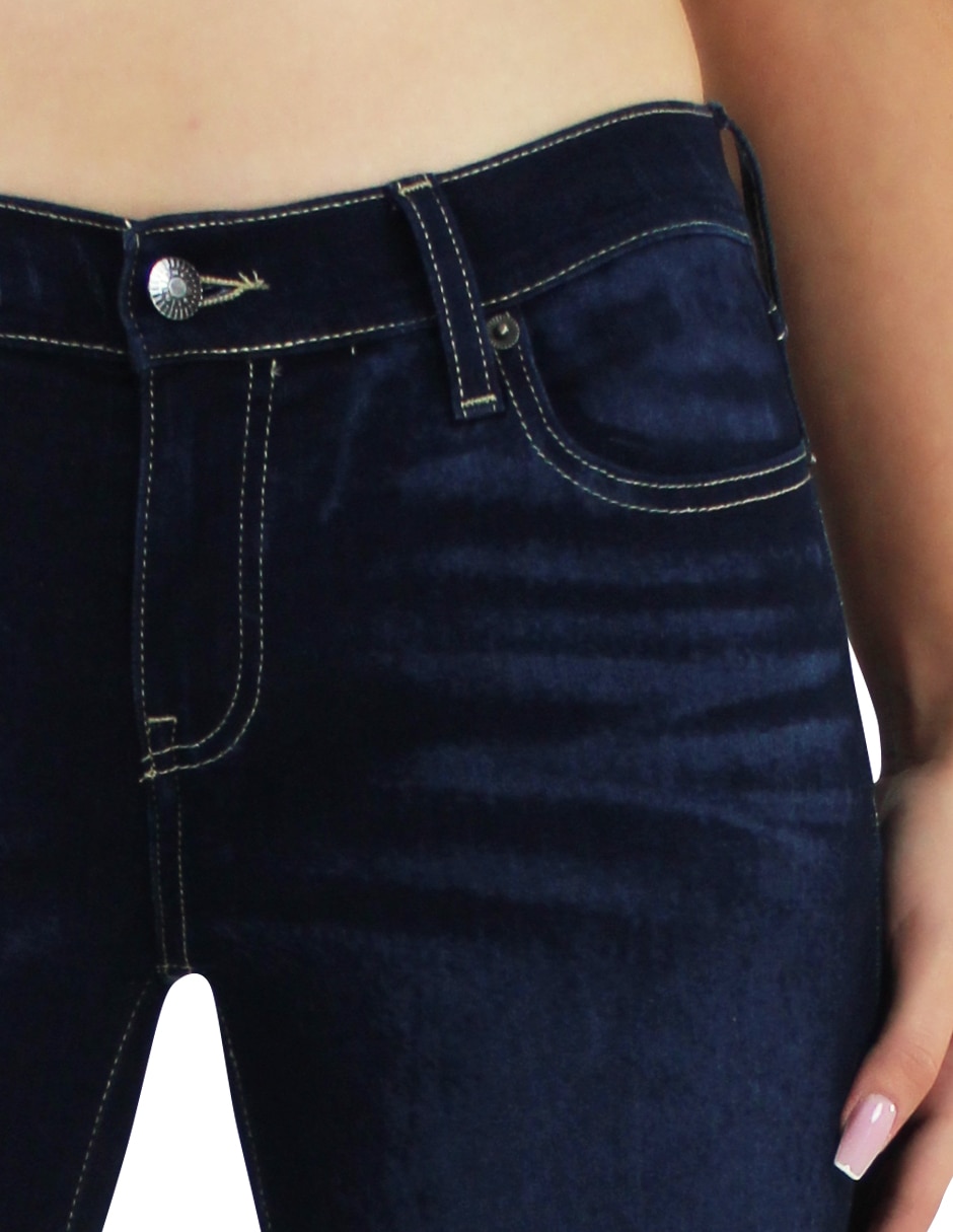 Jeans skinny media cintura para mujer 8