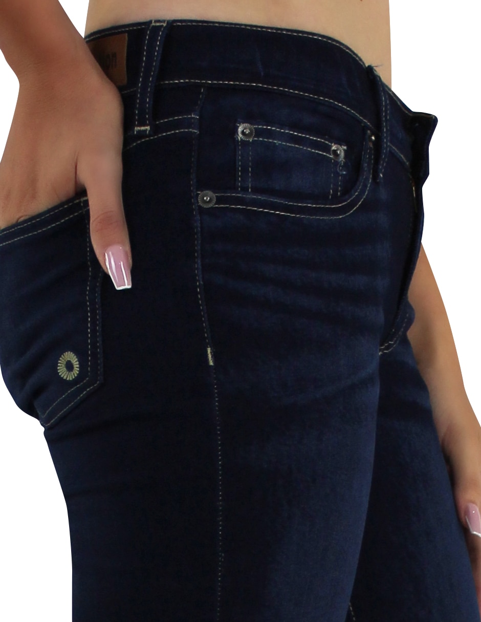 Jeans skinny media cintura para mujer 3