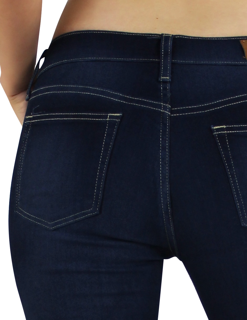 Jeans skinny media cintura para mujer 6
