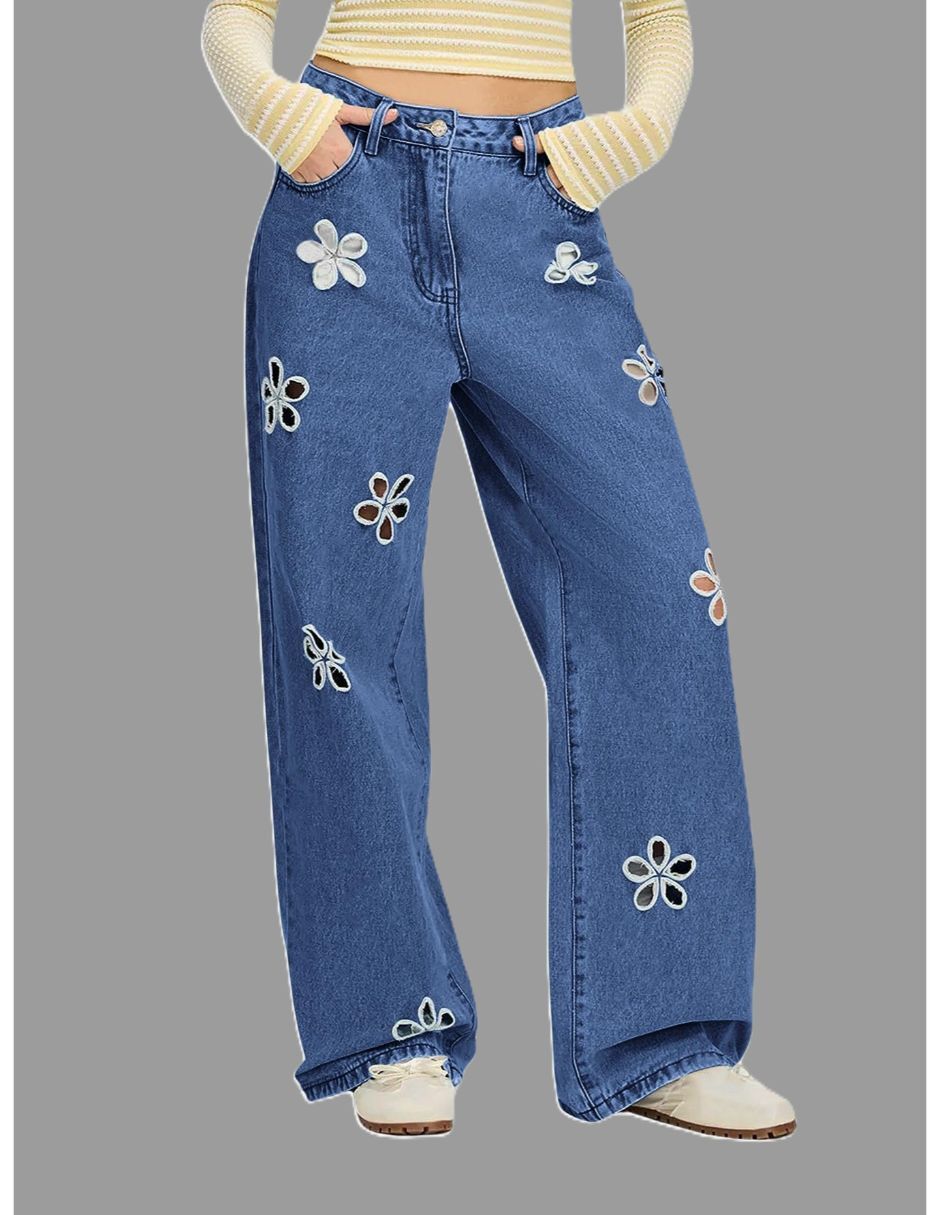 Jeans relaxed amplio para mujer 4
