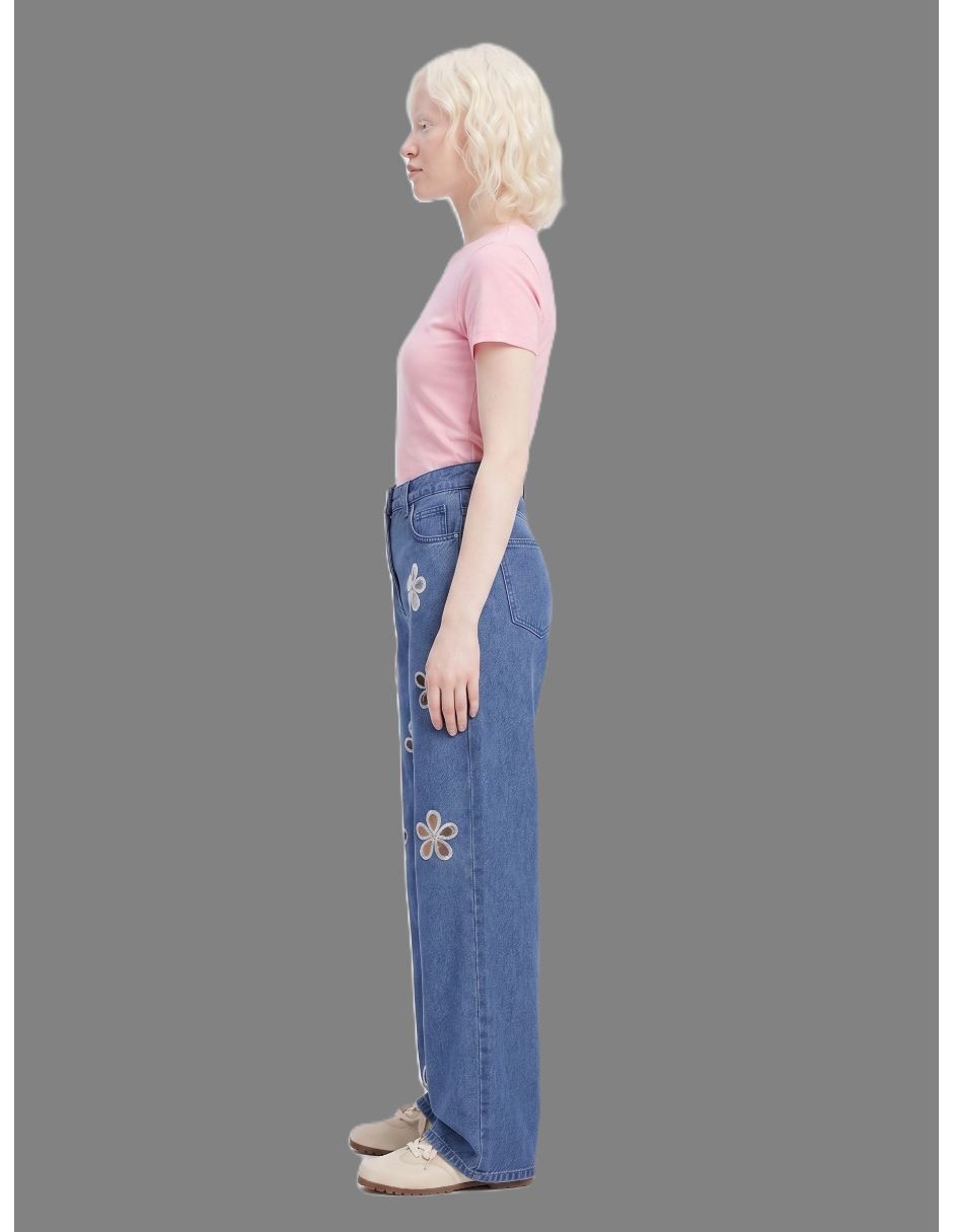 Jeans relaxed amplio para mujer 3