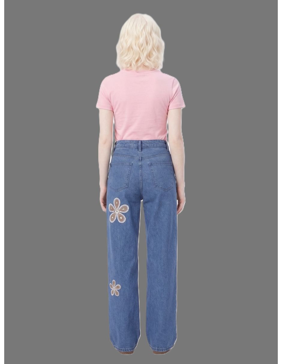 Jeans relaxed amplio para mujer 2