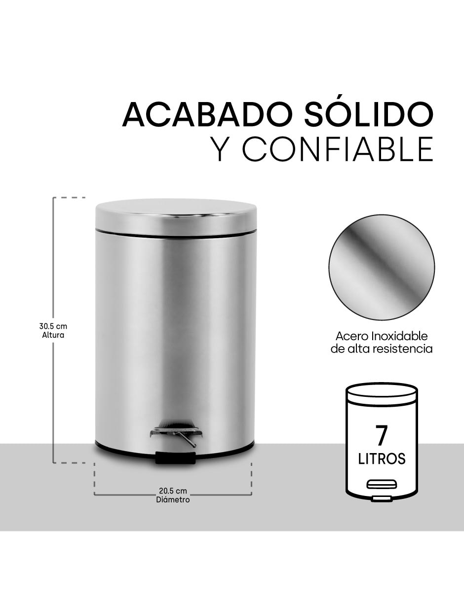 Bote de basura de acero inoxidable 7