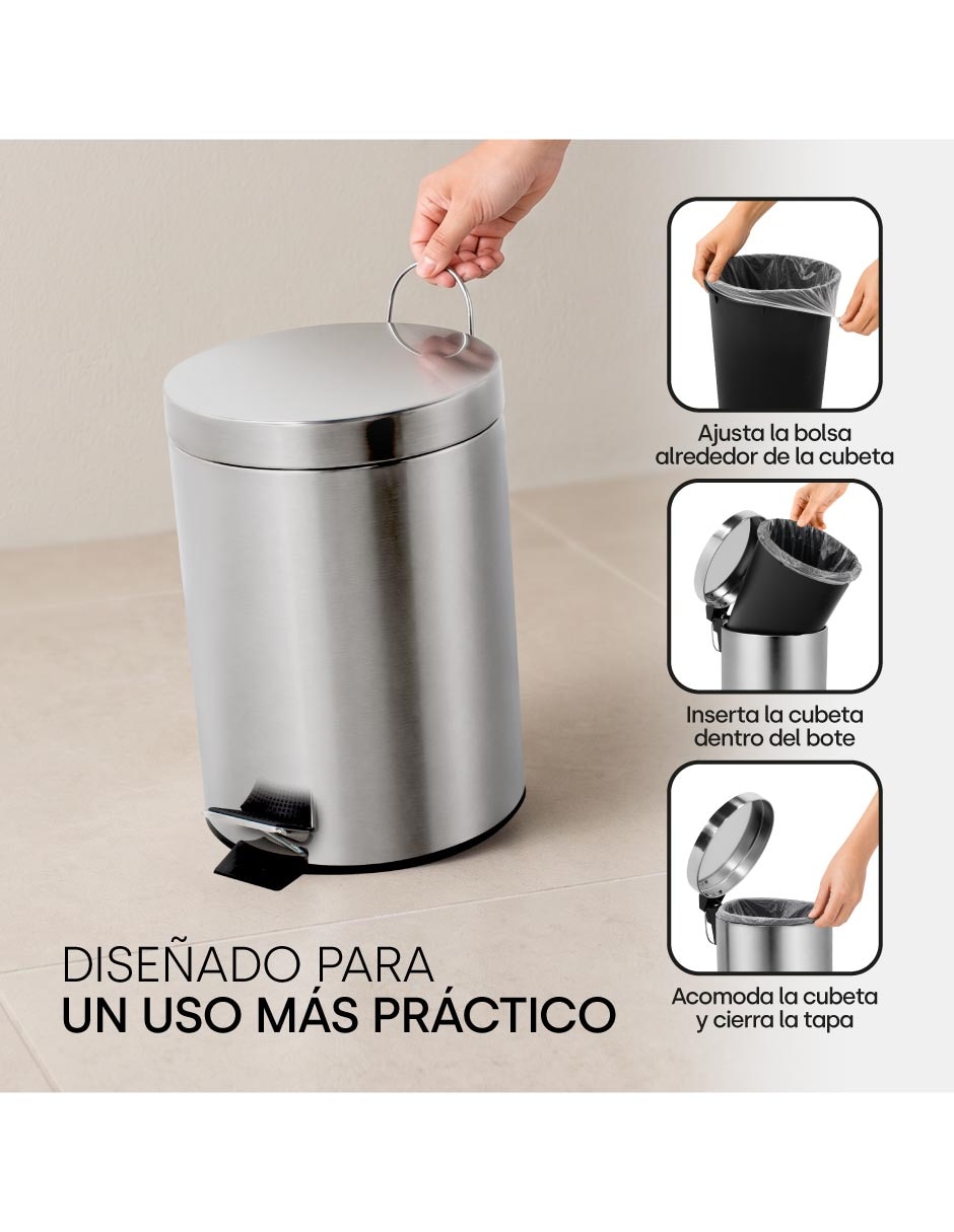 Bote de basura de acero inoxidable 4