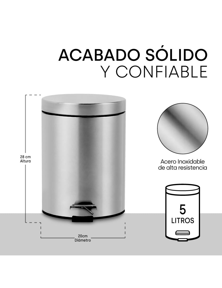 Bote de basura de acero inoxidable 7