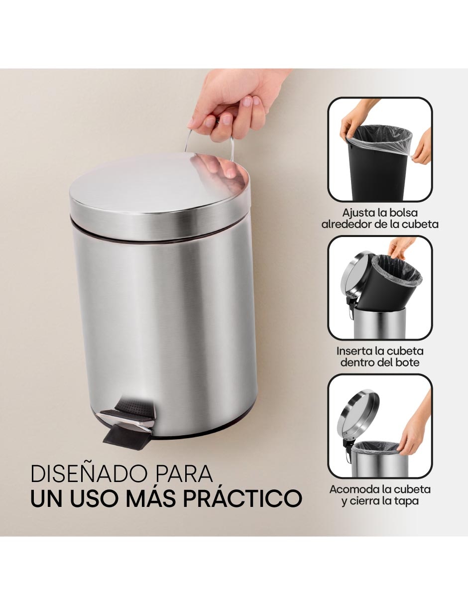 Bote de basura de acero inoxidable 4