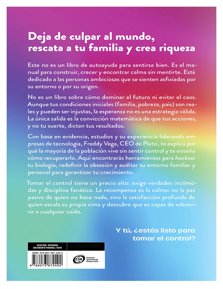Libro Control | Libro de estrategia personal riqueza y crecimiento de Vega Freddy 2