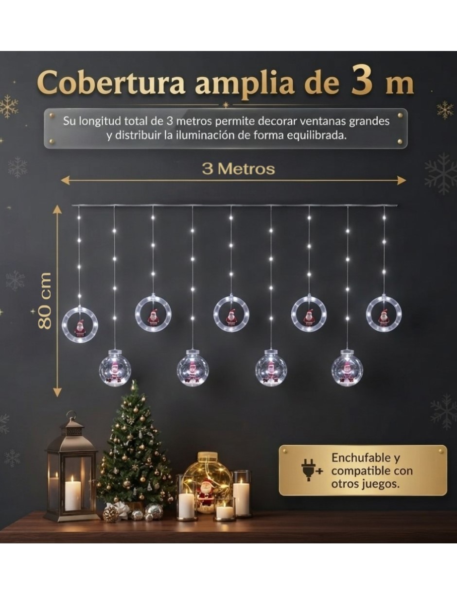 Guirnaldas de luces Led con 10 focos 7