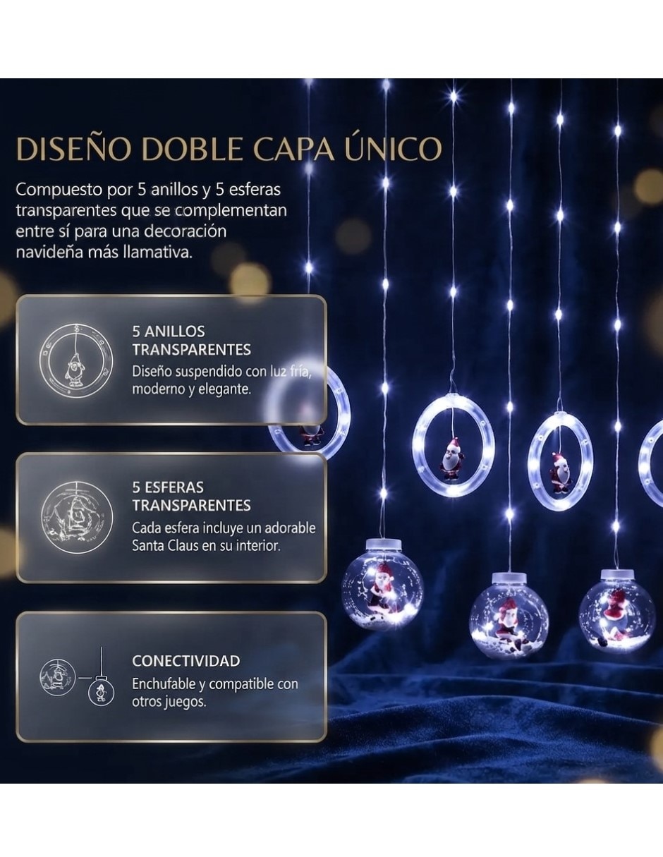 Guirnaldas de luces Led con 10 focos 2