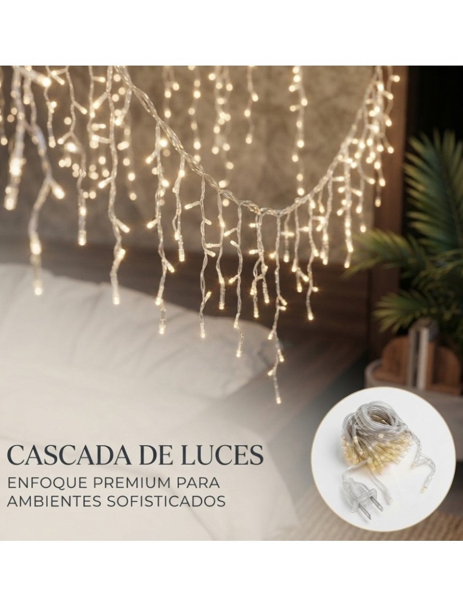 Guirnaldas de luces led cascada navideña sdd1340 con 160 focos 5