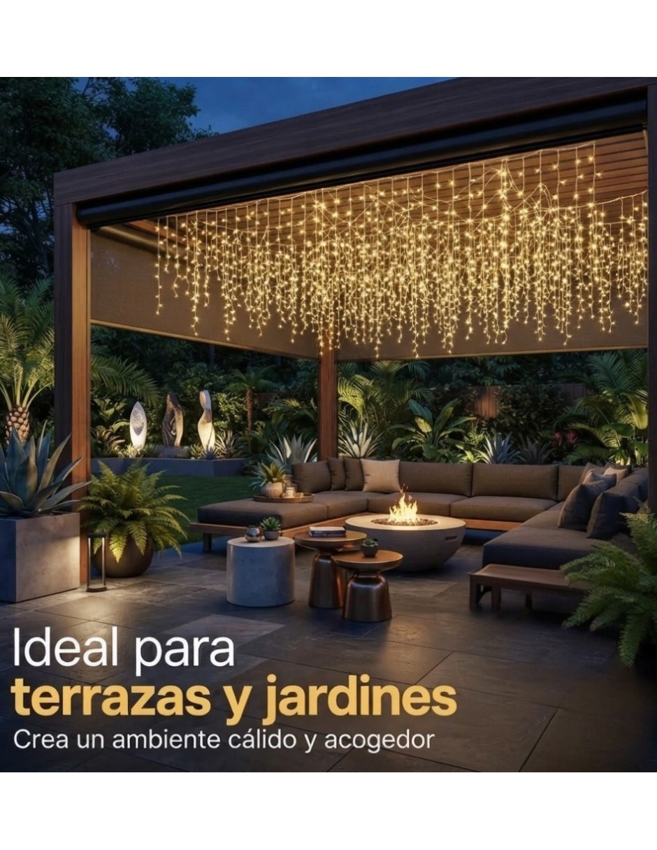 Guirnaldas de luces led cascada navideña sdd1340 con 160 focos 2
