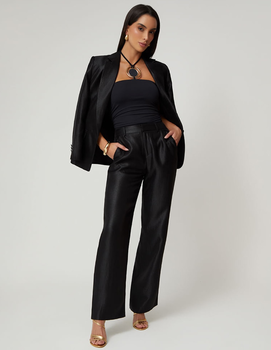 Pantalón de vestir recto para mujer 4