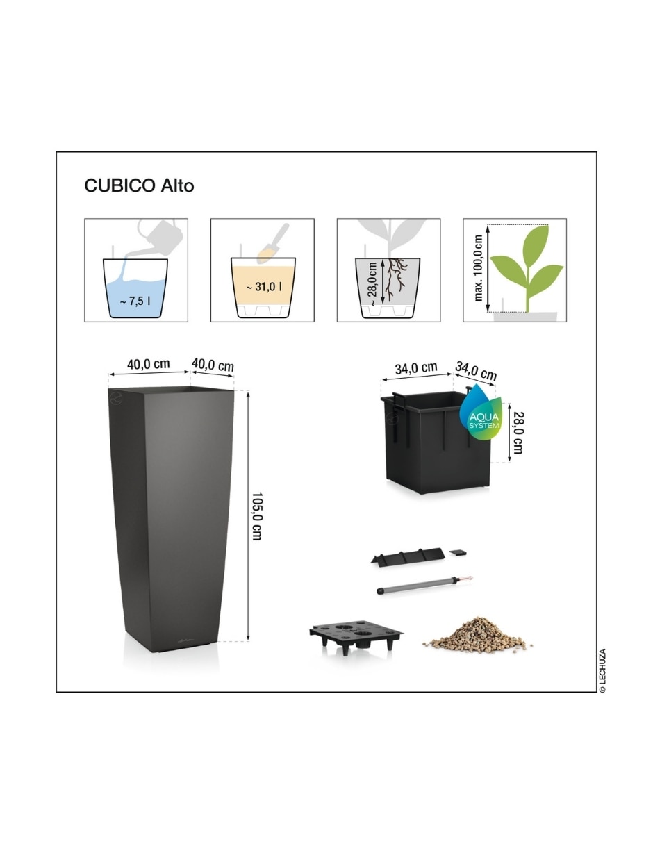 Maceta autorriego con sistema automático de riego 6