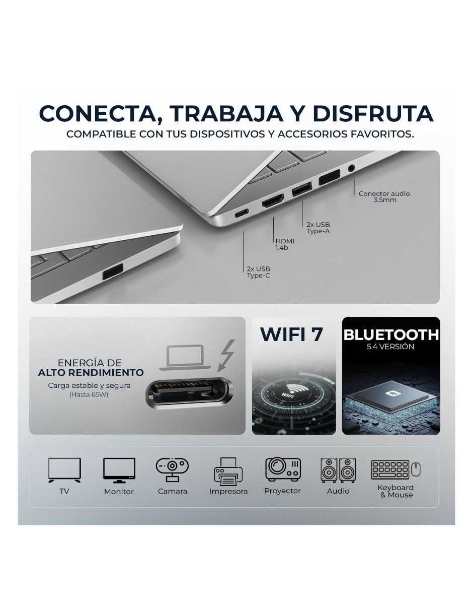 Laptop 2 en 1 touch 14 pulgadas WUXGA AMD Ryzen 7 AMD Radeon Graphics 16 GB RAM 512 GB SSD 9
