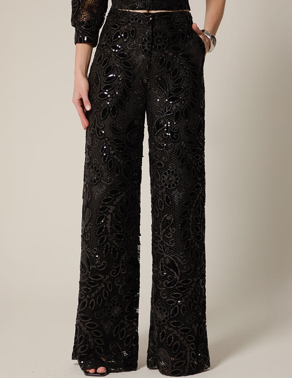 Pantalón relaxed wide leg para mujer