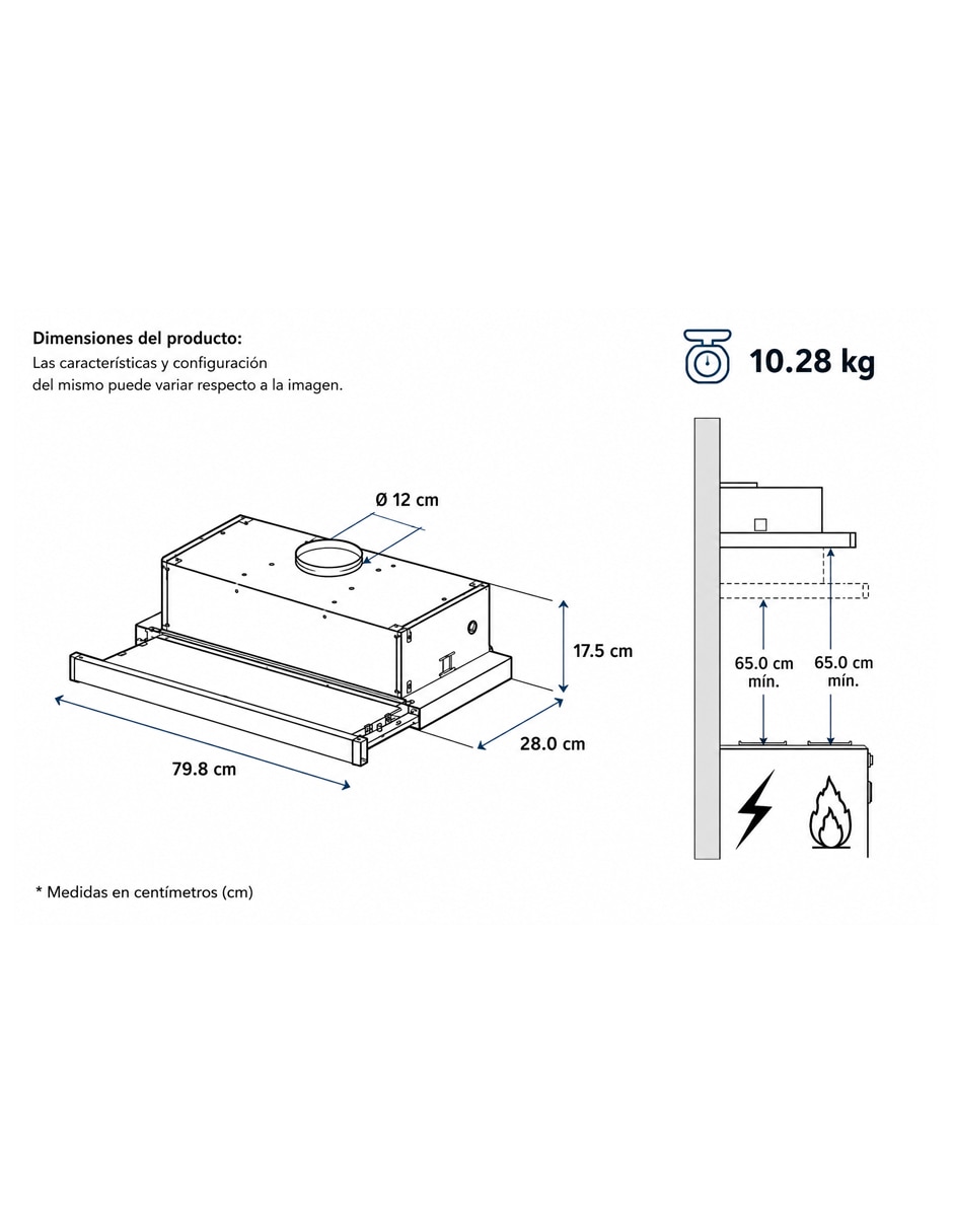 Campana de pared IOT8002I1 de acero inoxidable 4