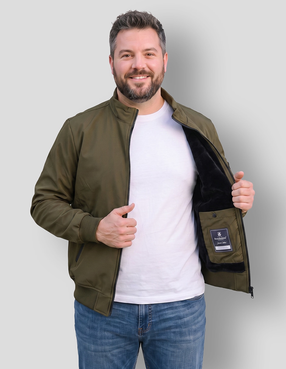 Chamarra casual con bolsillos para hombre 5
