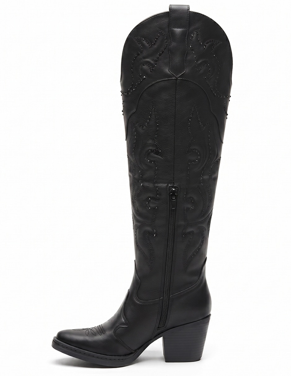 Bota cowboy arriba de la rodilla western cowboy para mujer 9