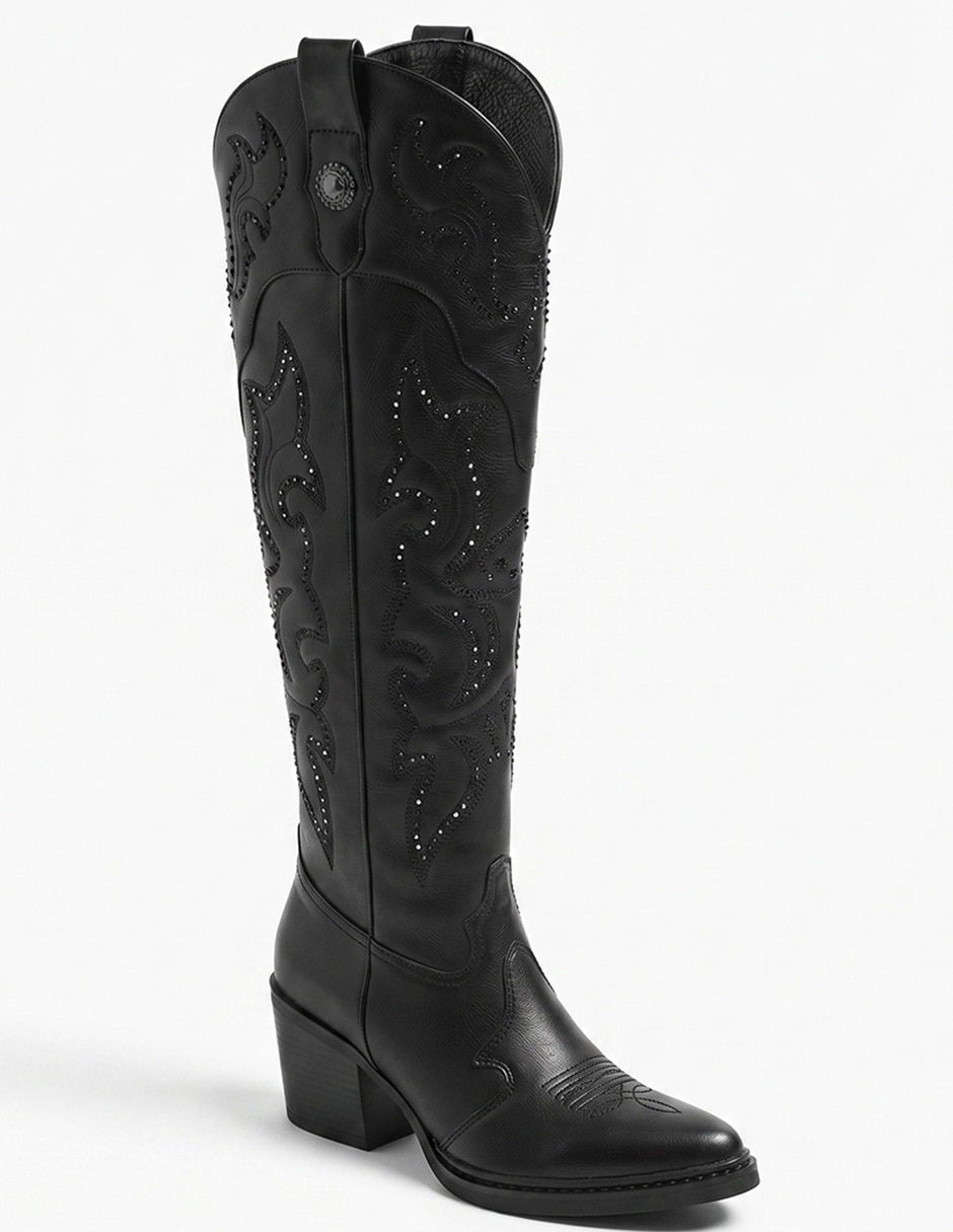 Bota cowboy arriba de la rodilla western cowboy para mujer 6