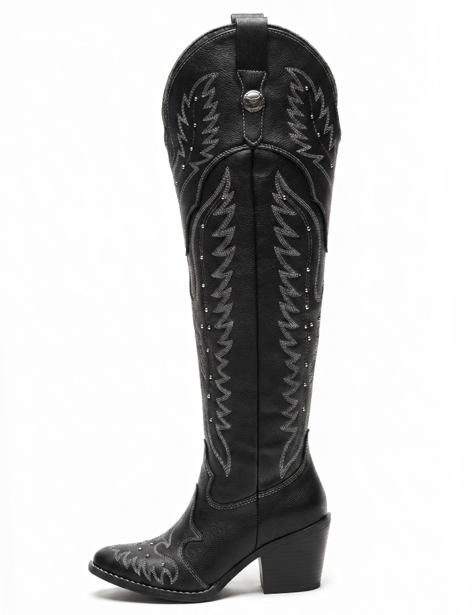 Bota cowboy arriba de la rodilla western cowboy para mujer