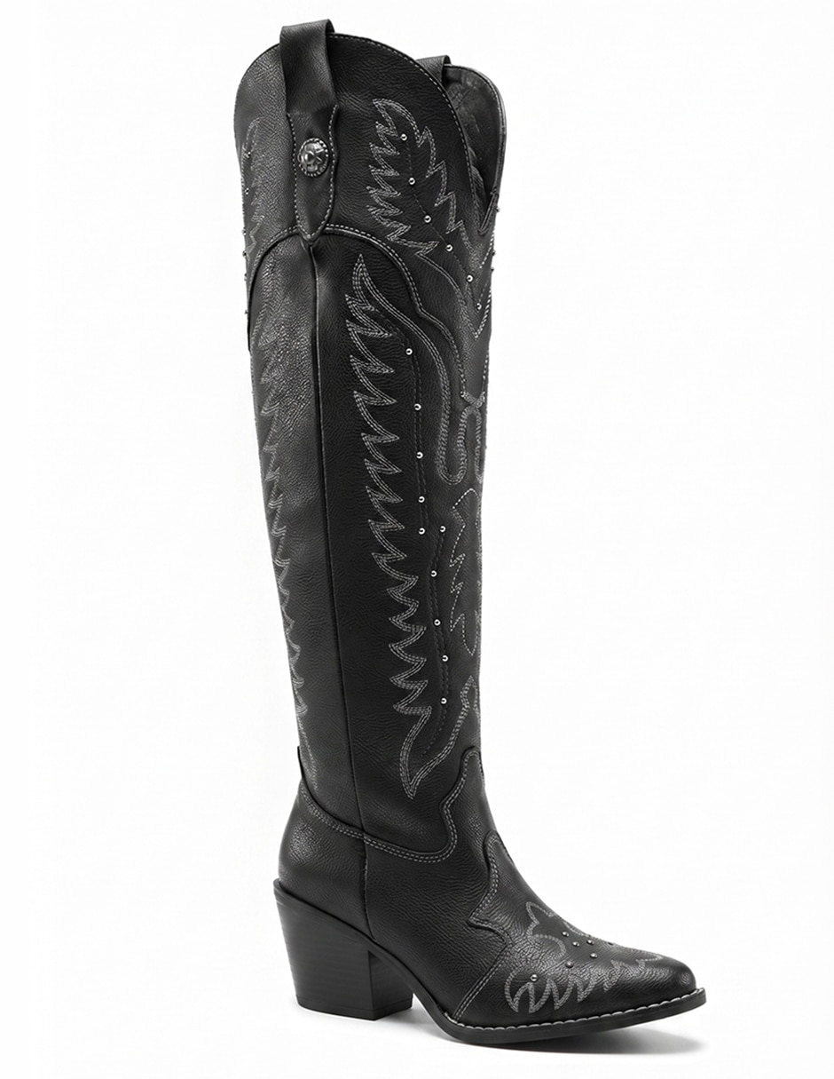 Bota cowboy arriba de la rodilla western cowboy para mujer 2