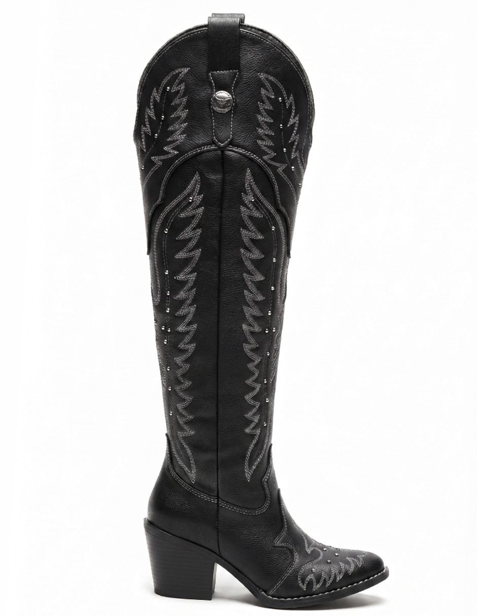 Bota cowboy arriba de la rodilla western cowboy para mujer 8