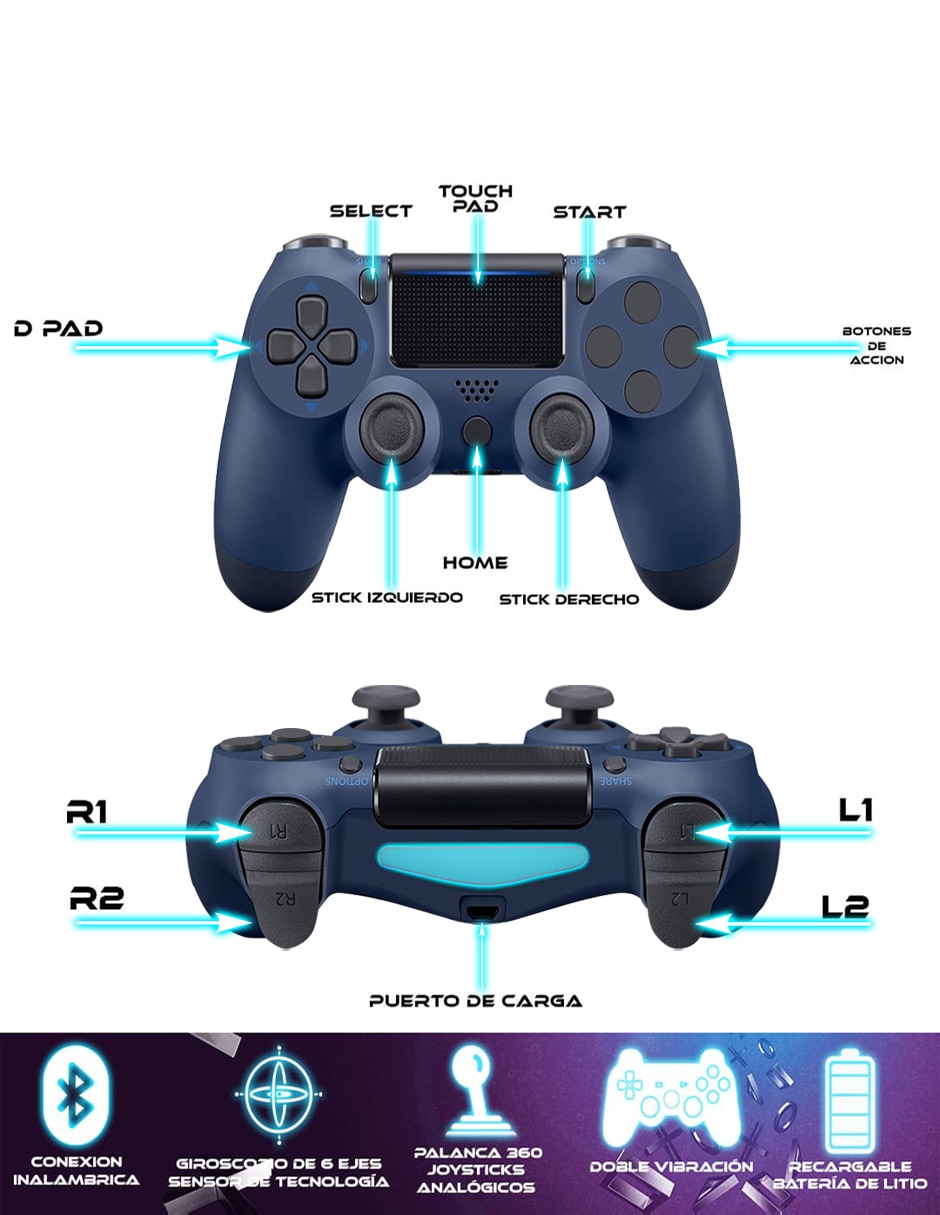 Control SC-PS4BKB-1 Inalámbrica para PlayStation 4 edición limitada 4