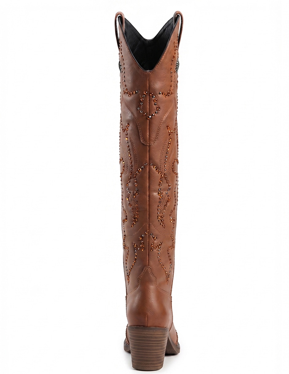 Bota cowboy arriba de la rodilla western cowboy para mujer 9