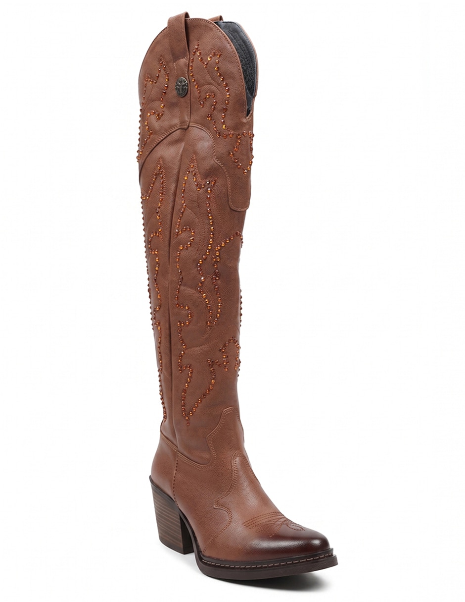 Bota cowboy arriba de la rodilla western cowboy para mujer 3