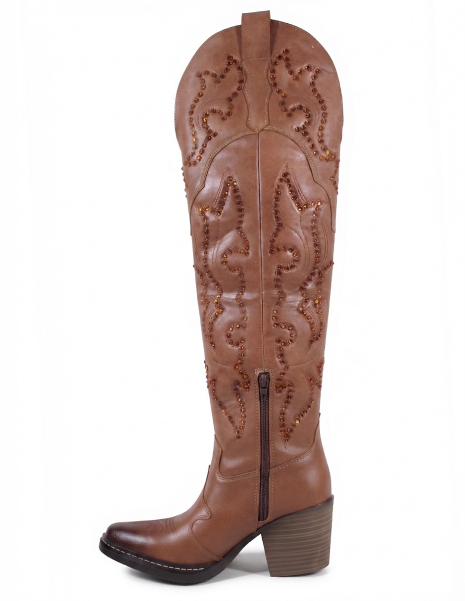 Bota cowboy arriba de la rodilla western cowboy para mujer 6
