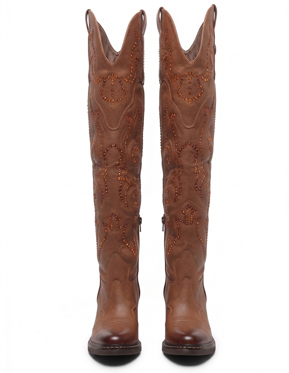 Bota cowboy arriba de la rodilla western cowboy para mujer 7