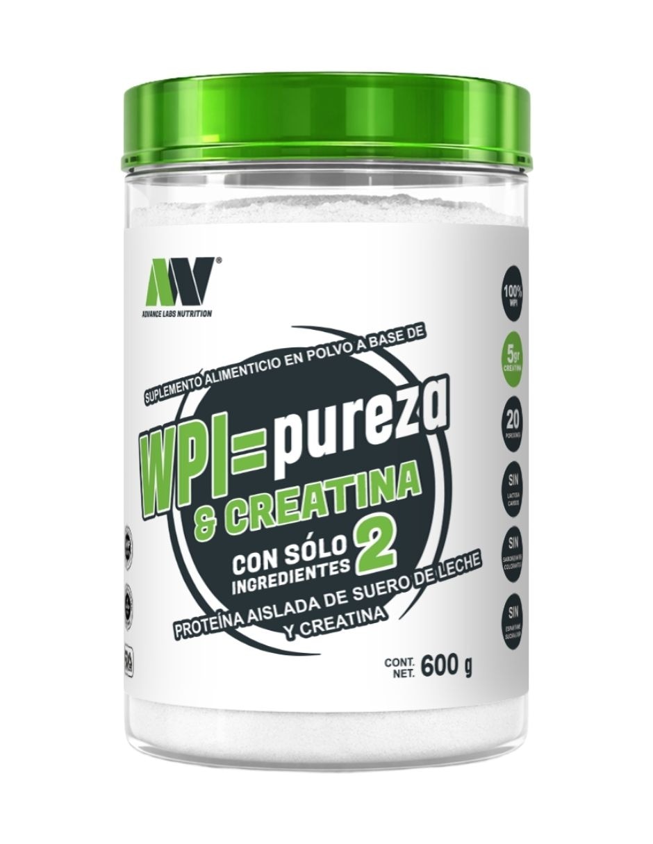 WPI Pureza y Creatina con proteína de suero de leche aislado