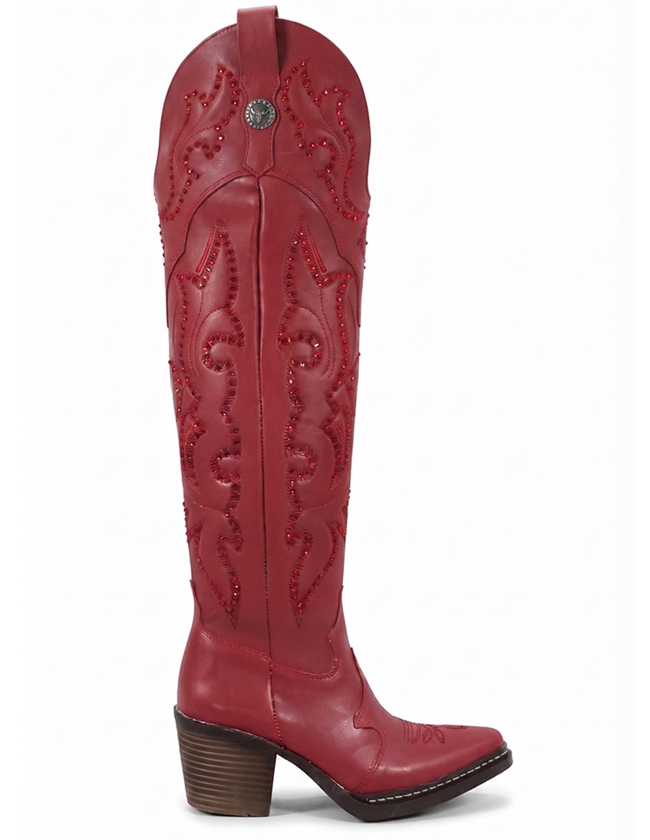 Bota cowboy arriba de la rodilla western cowboy para mujer 5