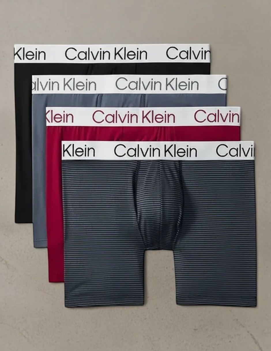 Bóxer brief de algodón para hombre 4 piezas 2