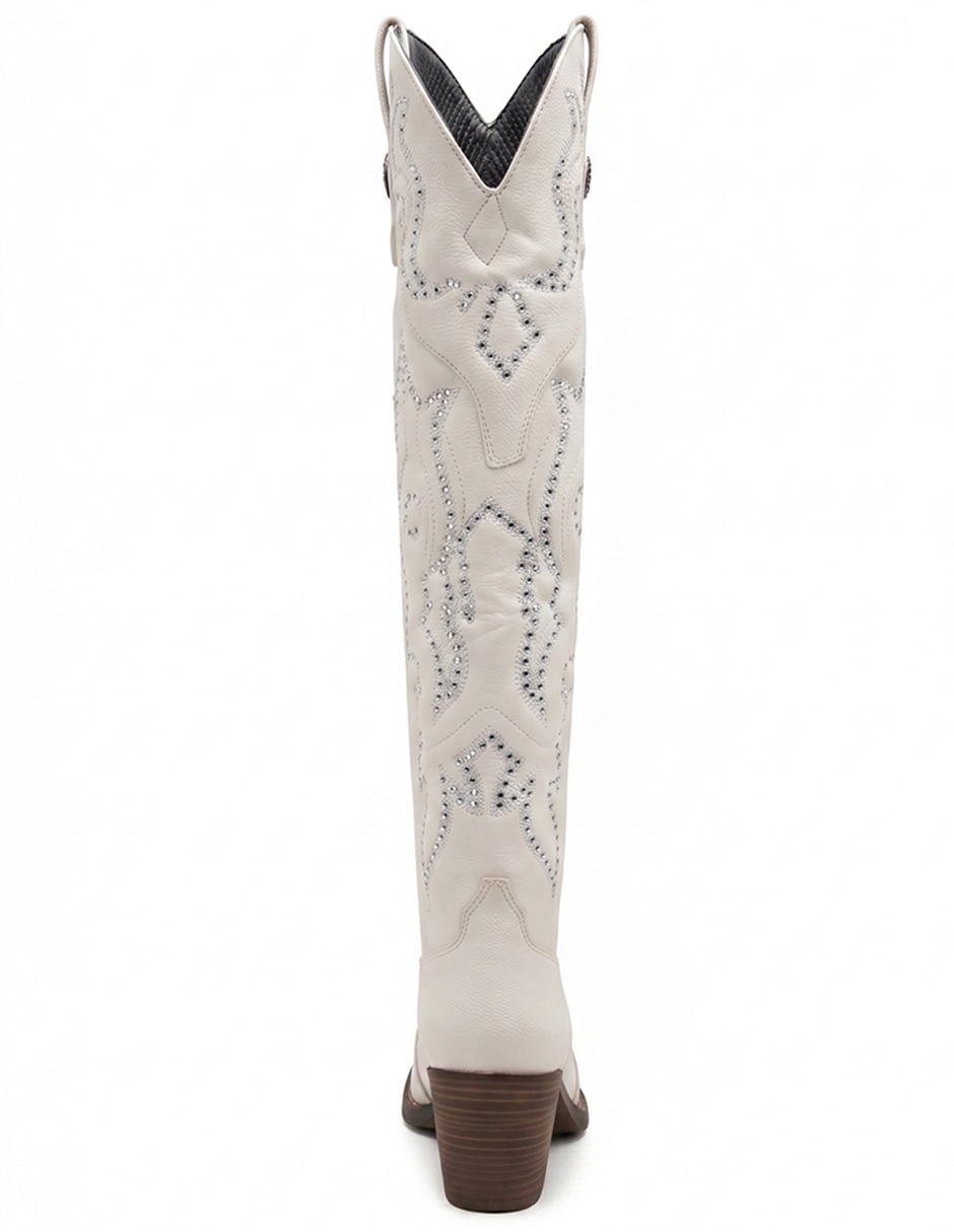 Bota cowboy arriba de la rodilla western cowboy para mujer 12