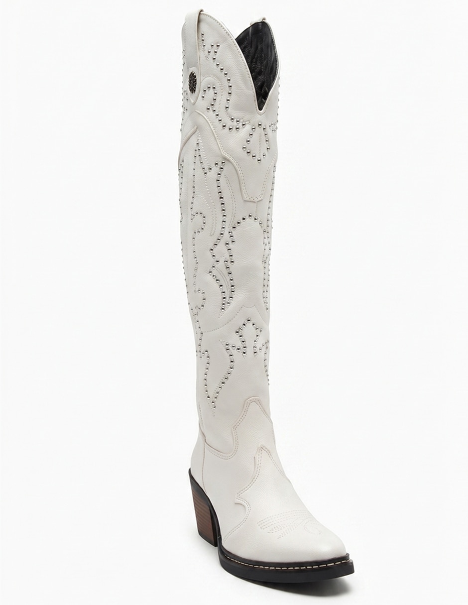 Bota cowboy arriba de la rodilla western cowboy para mujer 8